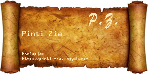 Pinti Zia névjegykártya